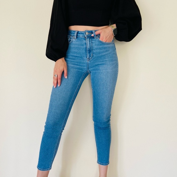 American eagle stretch high waisted mom jeans - Picture 1 of 8